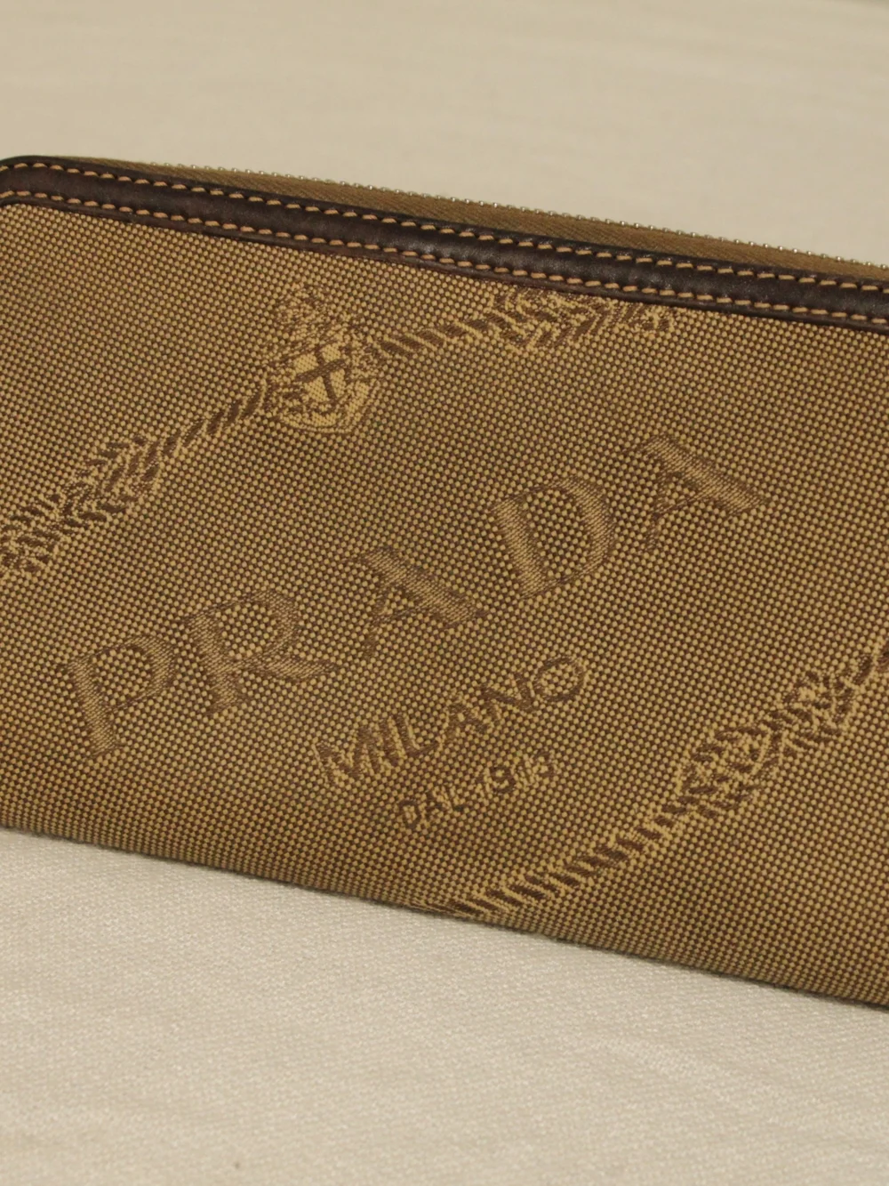 Prada Brown Canvas Wallet